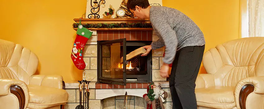 Rusted Metal Fireplace Restoration in Raytown, Missouri